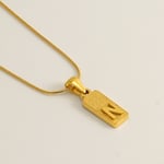 Gold color / 1 Piece Simple Series Hip-Pop/Rock Letter N Stainless Steel  Gold Color Unisex Pendant Necklaces Picture14